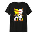 Ball Nana Heart Softball Baseball T-Shirt - Fun Novelty Design for Adults - T-Shirt, Sweatshirt, Hoodie