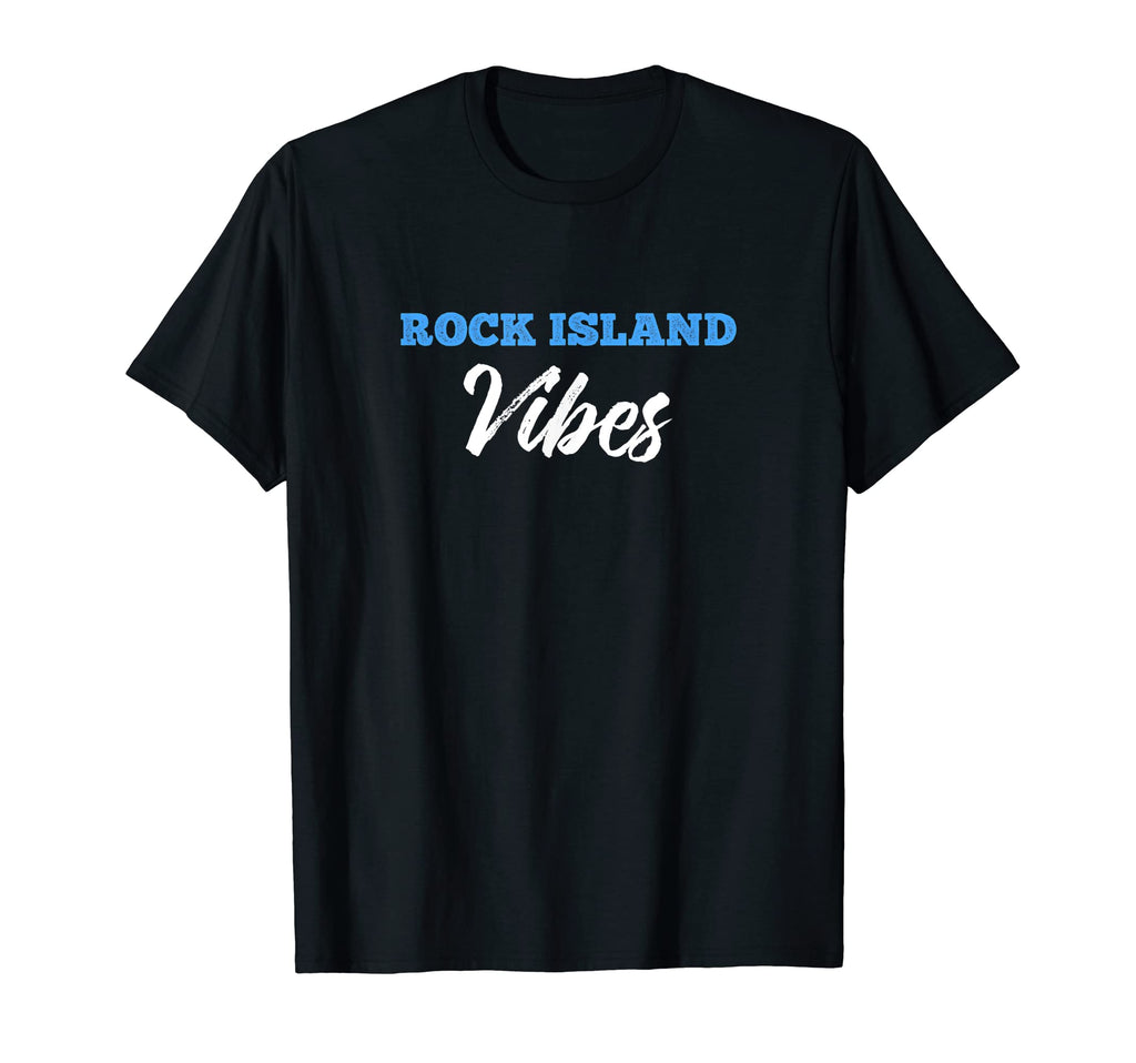 Rock Island Vibes Simple City Rock Island T-Shirt - Custom Art Print Unisex - T-Shirt, Sweatshirt, Hoodie