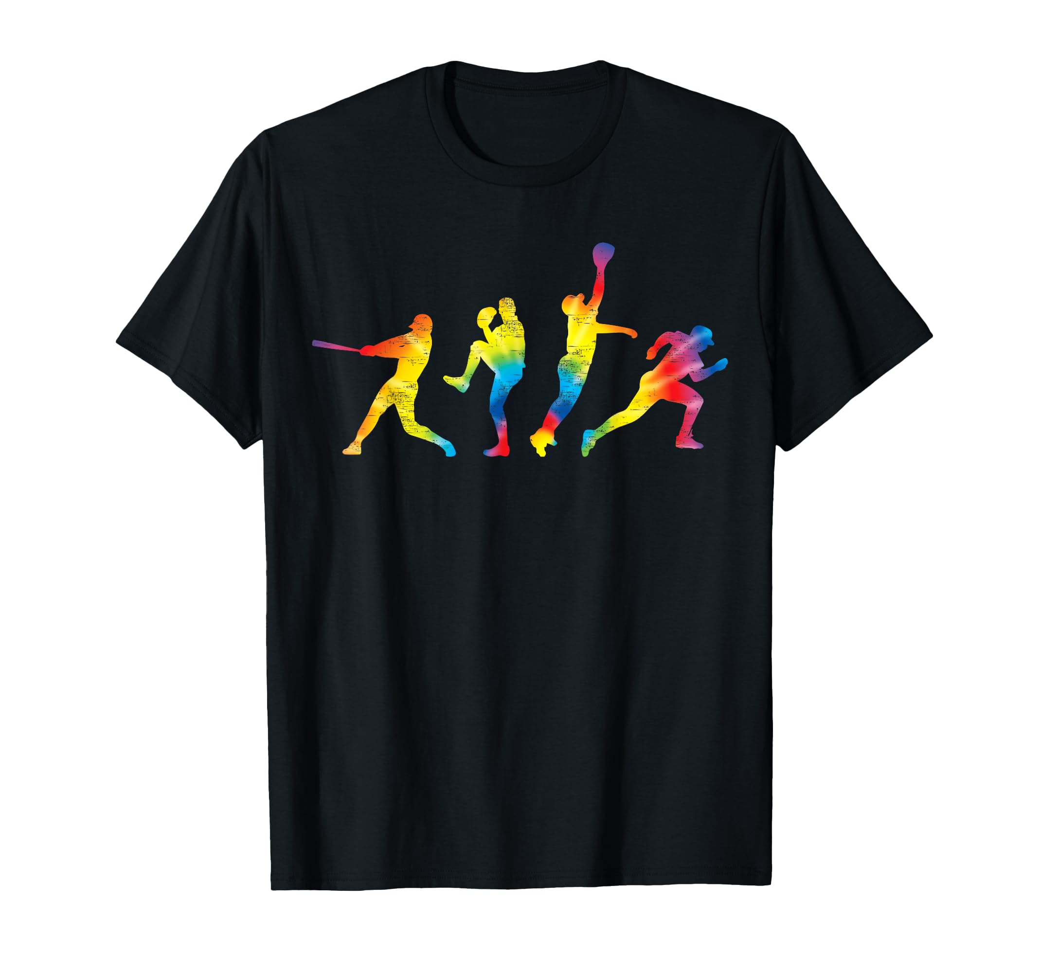 Baseball Tie Dye Catcher Pitcher T-Shirt - Custom Art Print for Adults - T-Shirt, Sweatshirt, Hoodie