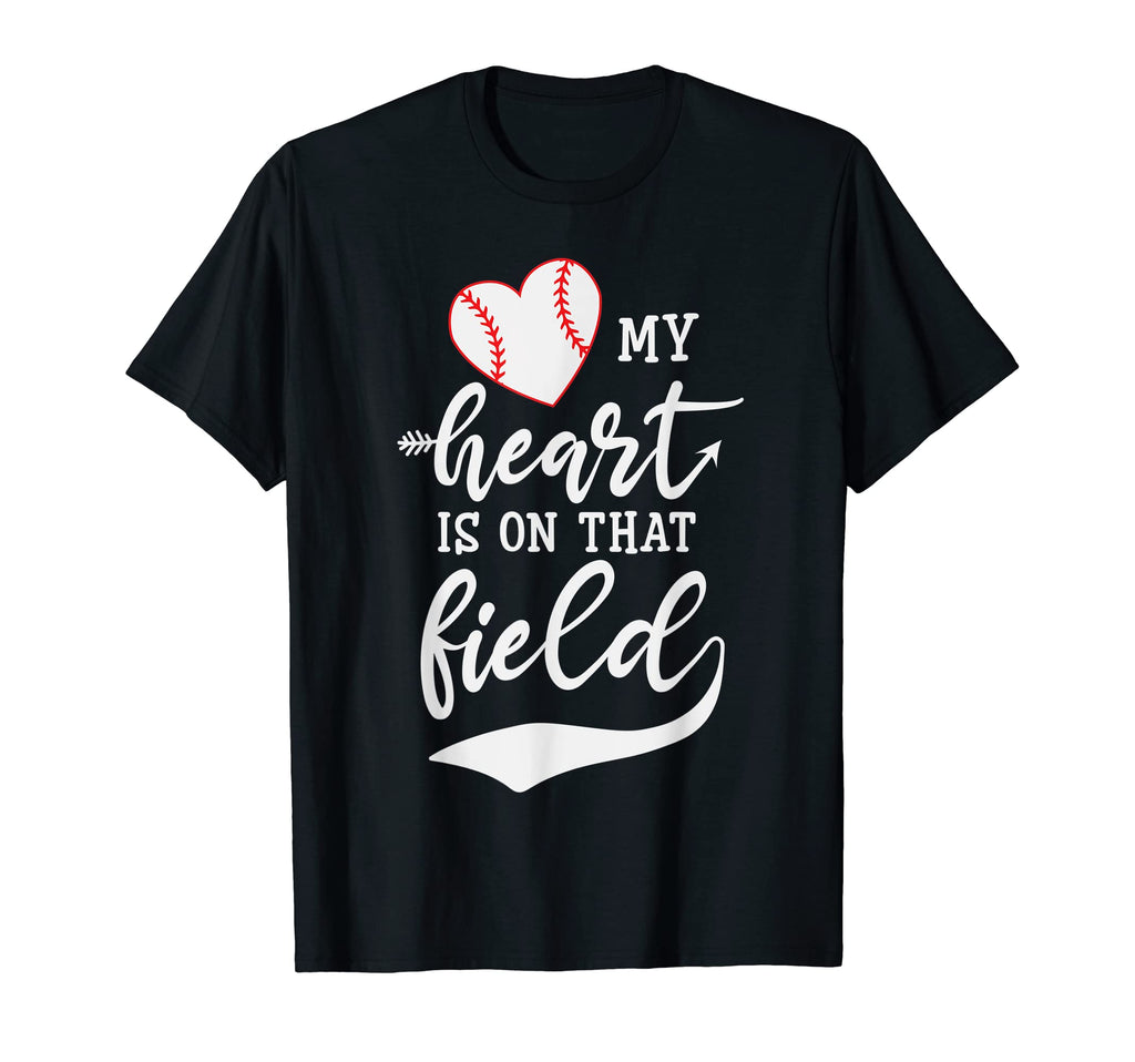 My Heart Is That Field Baseball T-Shirt - Minimalist Print Men Women - T-Shirt, Sweatshirt, Hoodie