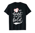 My Heart Is That Field Baseball T-Shirt - Minimalist Print Men Women - T-Shirt, Sweatshirt, Hoodie