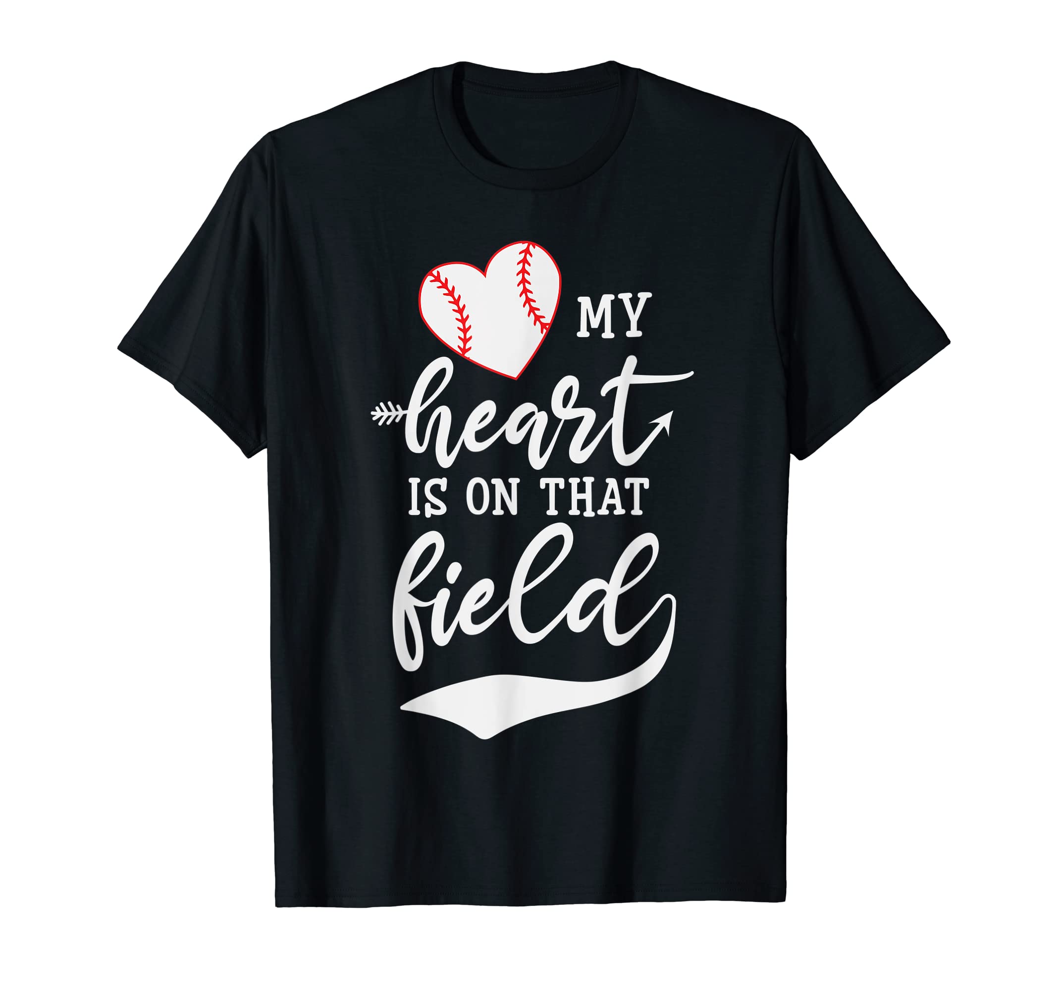 My Heart Is That Field Baseball T-Shirt - Minimalist Print Men Women - T-Shirt, Sweatshirt, Hoodie