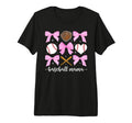 Baseball Mama Bow Baseball Mom Baseball T-Shirt - Novelty Apparel Unisex - T-Shirt, Sweatshirt, Hoodie