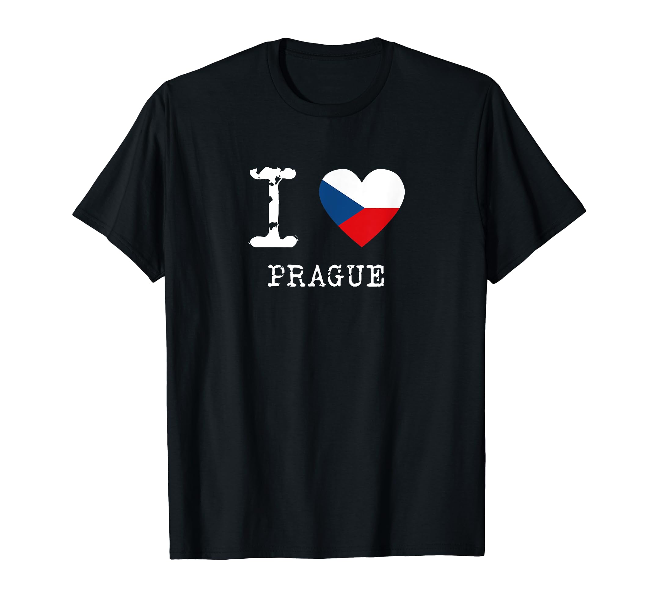 I Love Prague Czech Republic Flag T-Shirt - Novelty Apparel for Adults - T-Shirt, Sweatshirt, Hoodie