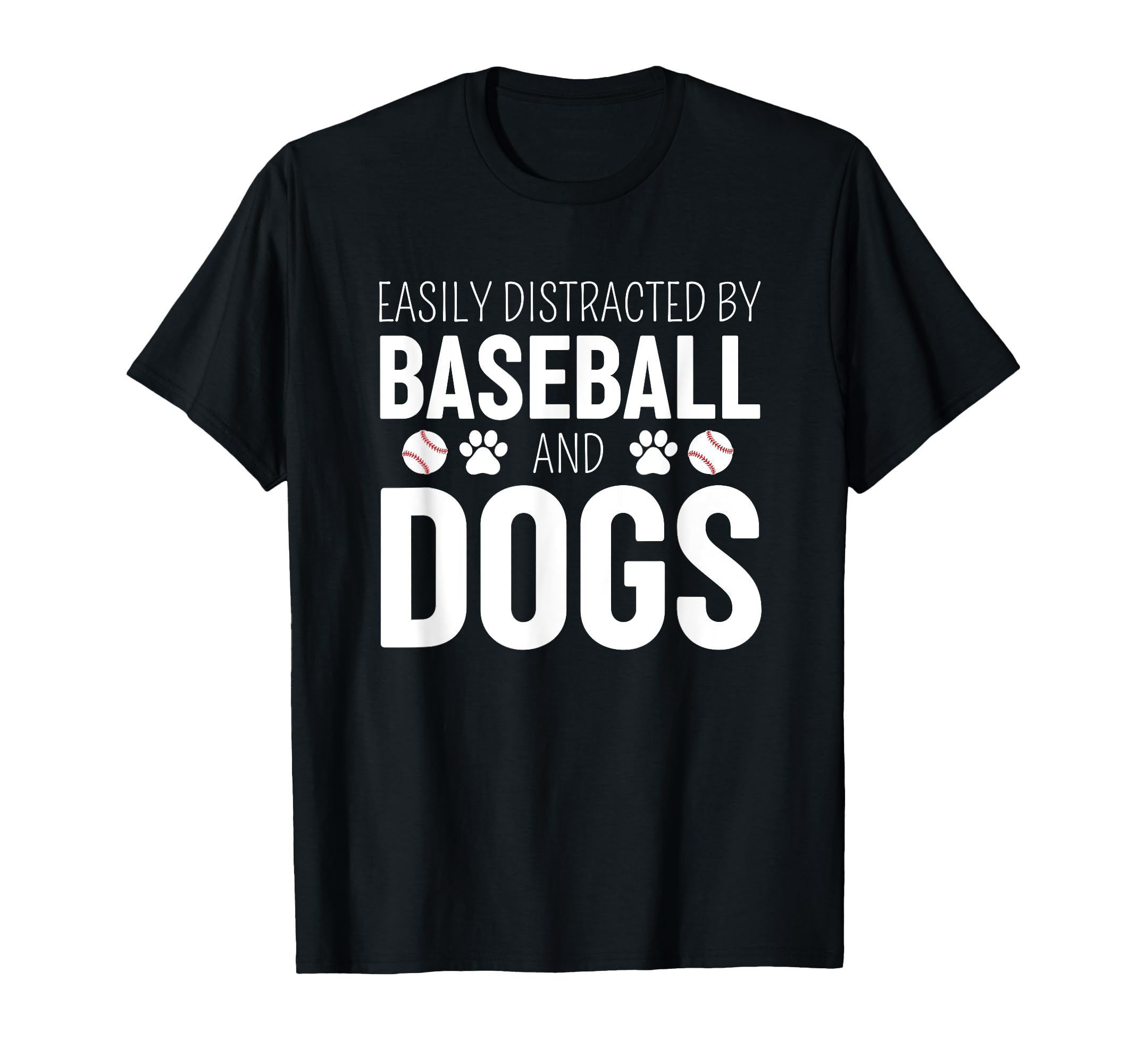Easily Distracted Baseball And Dogs T-Shirt - Streetwear Style for Adults - T-Shirt, Sweatshirt, Hoodie