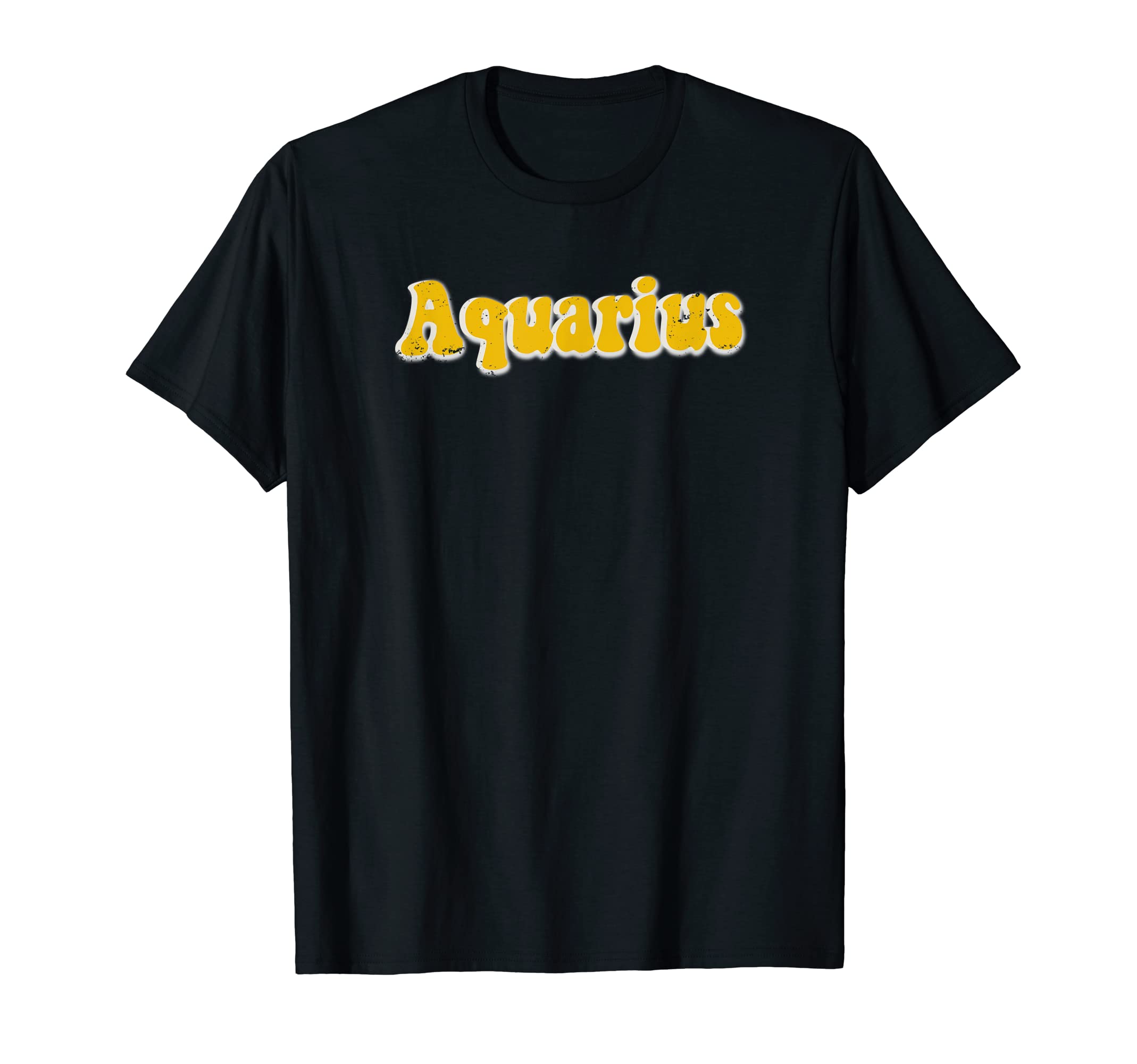 Aquarius Zodiac Sign 70S Aquarius T-Shirt - Minimalist Print Unisex - T-Shirt, Sweatshirt, Hoodie