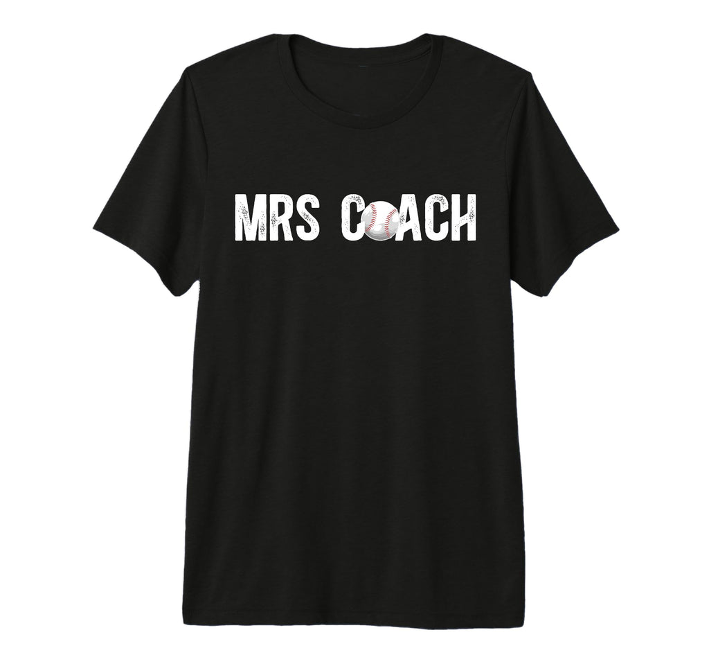 Mrs Coach Baseball Coach Wife Baseball T-Shirt - Trendy Graphic for Adults - T-Shirt, Sweatshirt, Hoodie