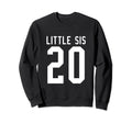 Number 20 Little Sis Biggest Fan Sweatshirt - Aesthetic Graphic for Adults - T-Shirt, Sweatshirt, Hoodie