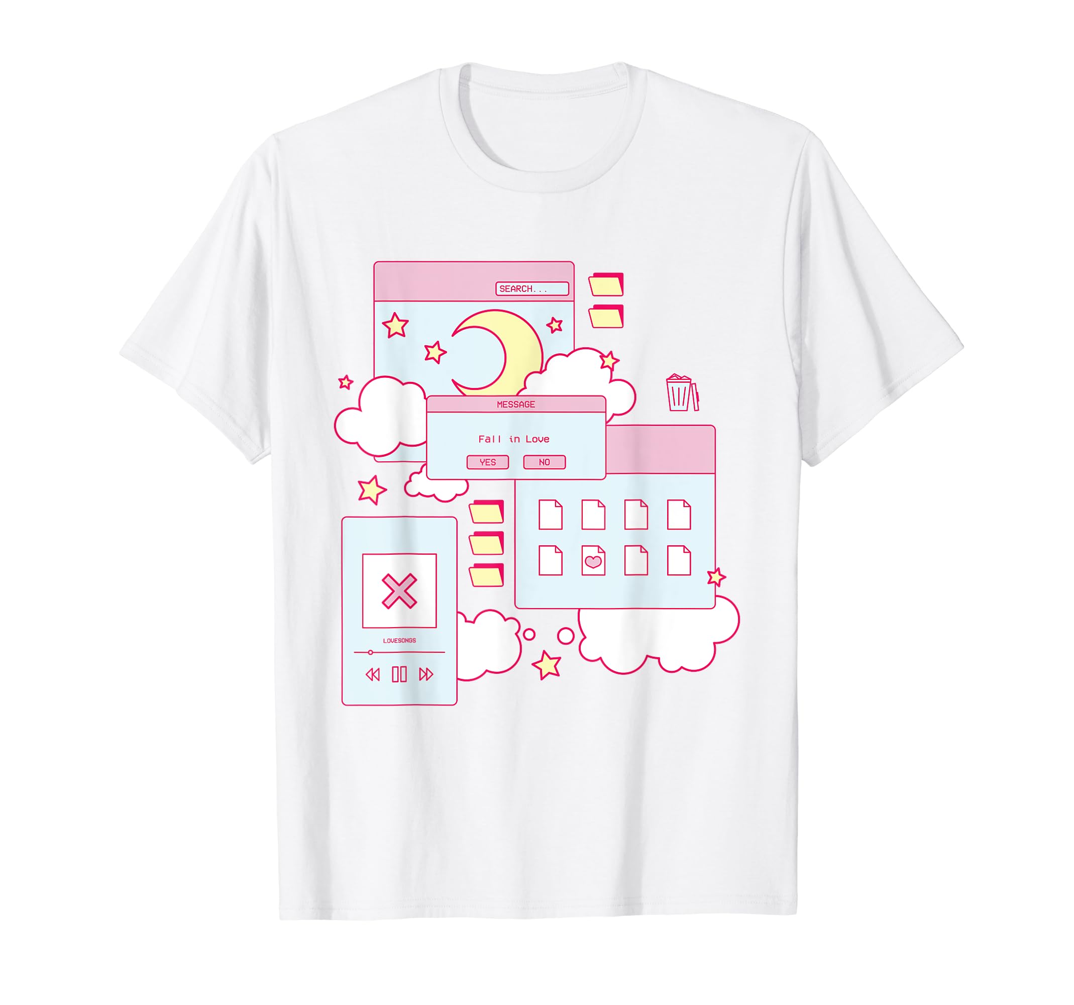 Kawaii Vaporwave Aesthetic 90S Grunge T-Shirt - Graphic Print for Adults - T-Shirt, Sweatshirt, Hoodie