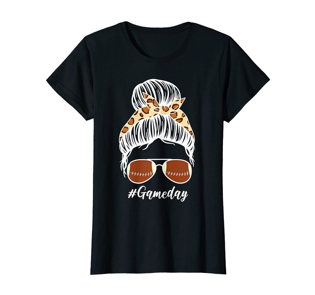 Womens Leopard Sunglasses Messy Bun T-Shirt - Custom Art Print Men Women - T-Shirt, Sweatshirt, Hoodie