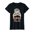 Womens Leopard Sunglasses Messy Bun T-Shirt - Custom Art Print Men Women - T-Shirt, Sweatshirt, Hoodie