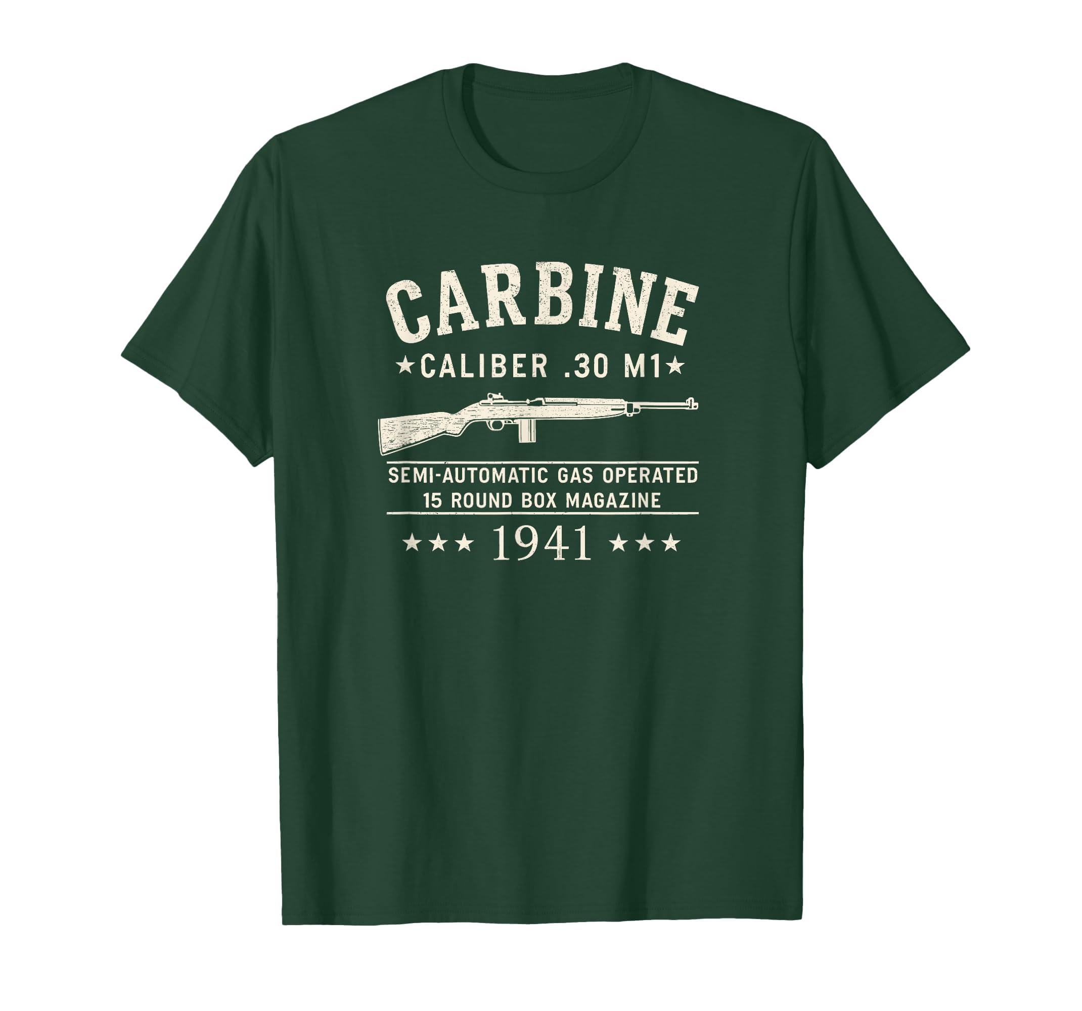 M1 Carbine Wwii 1941 Distressed T-Shirt - Minimalist Print Men Women - T-Shirt, Sweatshirt, Hoodie