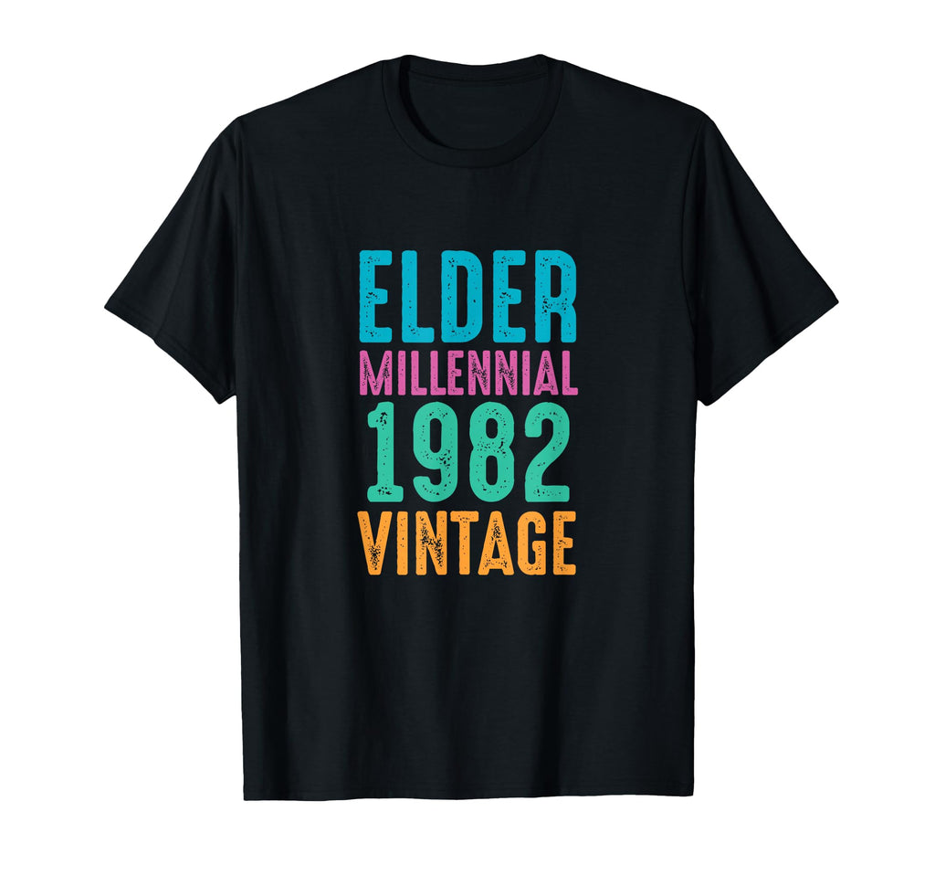 Elder Millennial 1982 Distressed T-Shirt - Unique Graphic Men Women - T-Shirt, Sweatshirt, Hoodie