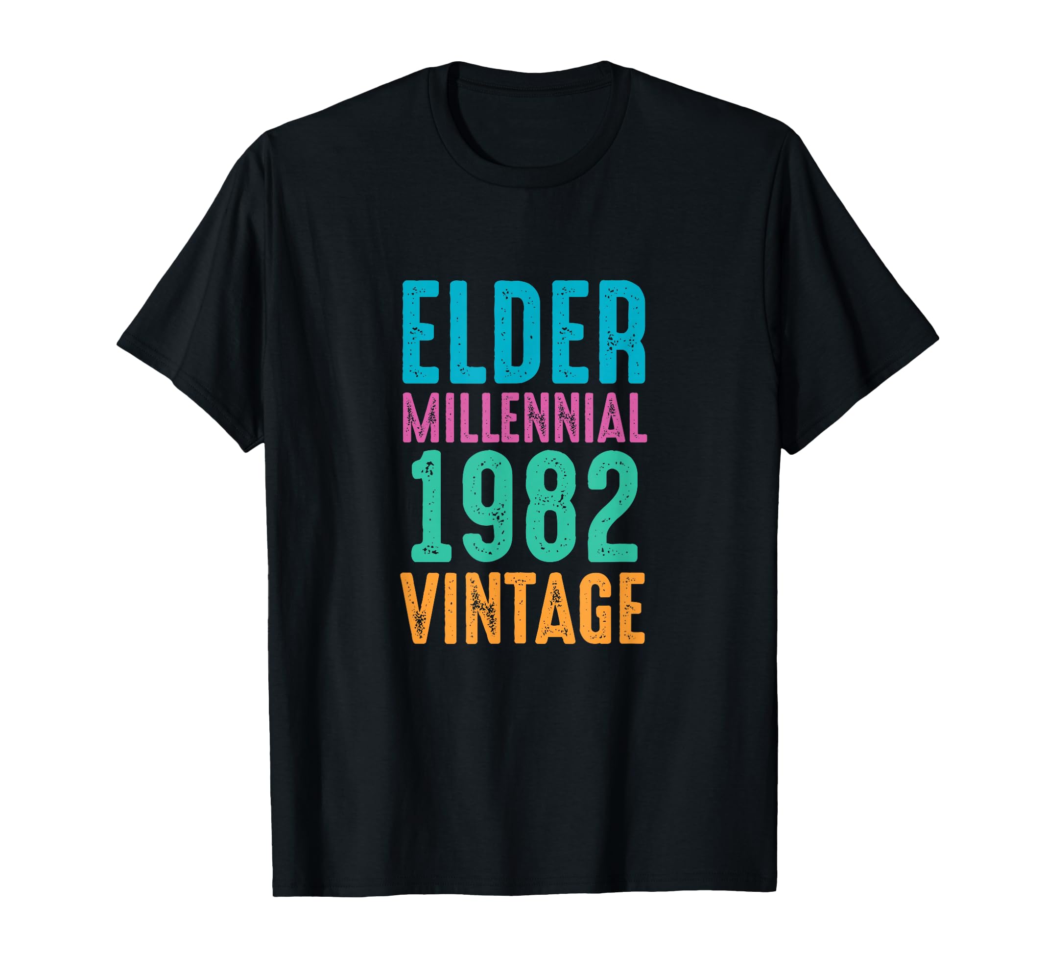 Elder Millennial 1982 Distressed T-Shirt - Unique Graphic Men Women - T-Shirt, Sweatshirt, Hoodie
