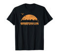 Wisconsin 70S 80S Sunrise Wi Distressed Te T-Shirt - Novelty Apparel Unisex - T-Shirt, Sweatshirt, Hoodie