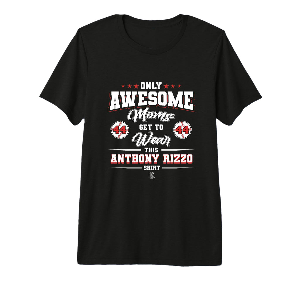 Anthony Rizzo Awesome Moms Tri Blend T-Shirt - Unique Graphic for Adults - T-Shirt, Sweatshirt, Hoodie
