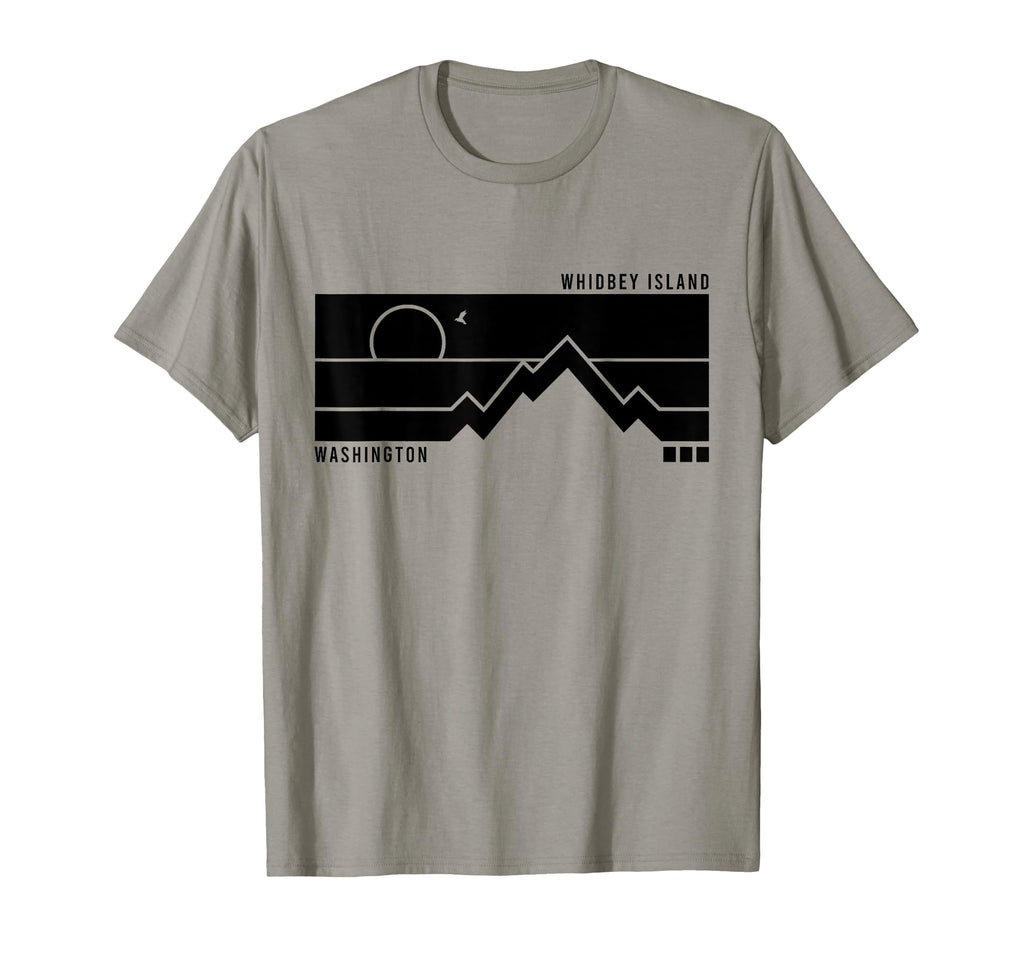 Whidbey Island Washington Mountains T-Shirt - Custom Art Print Men Women - T-Shirt, Sweatshirt, Hoodie