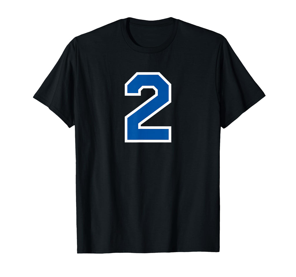 White Blue Sports Team Number 2 T-Shirt - Unique Graphic Men Women - T-Shirt, Sweatshirt, Hoodie