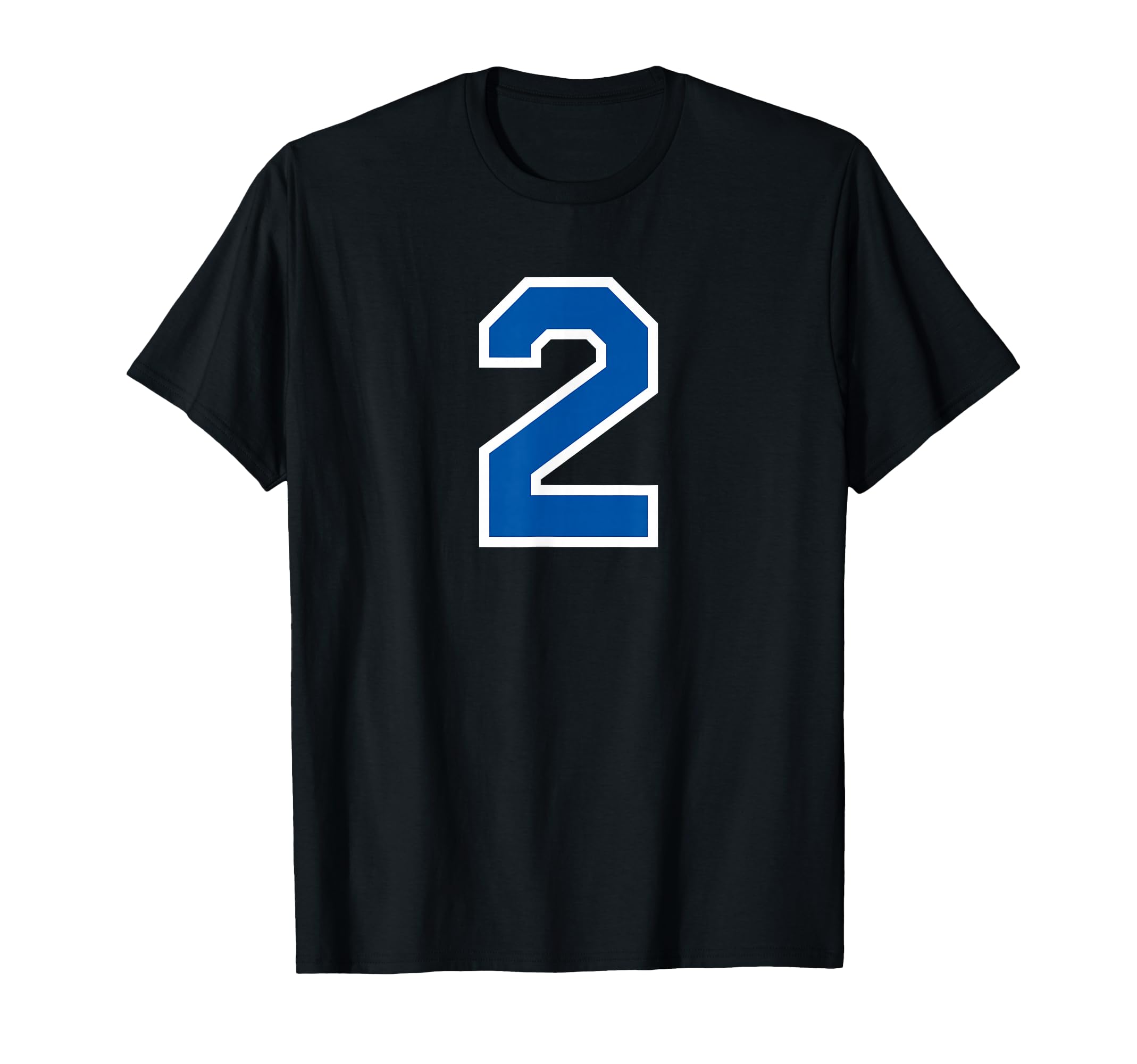 White Blue Sports Team Number 2 T-Shirt - Unique Graphic Men Women - T-Shirt, Sweatshirt, Hoodie
