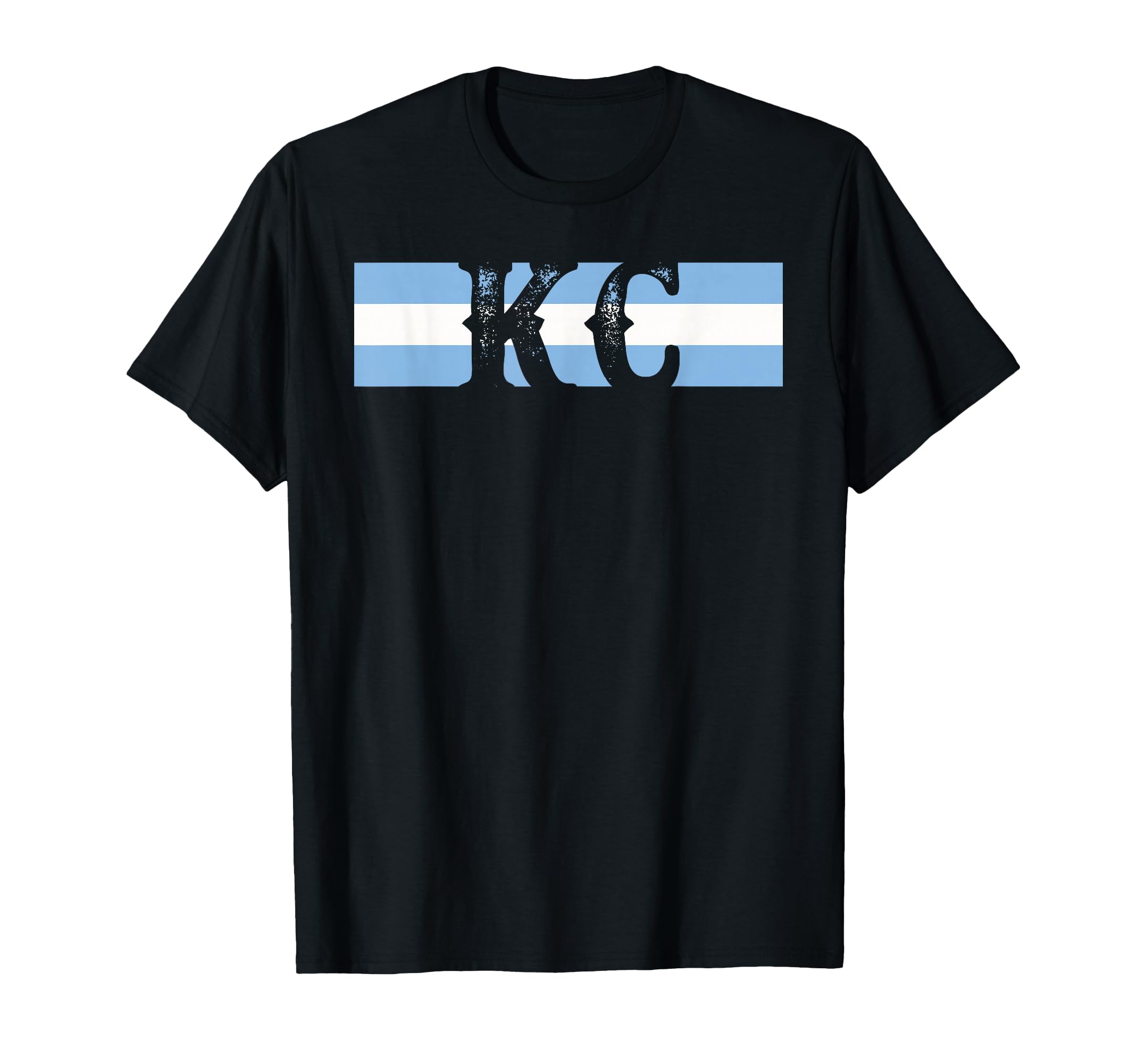 Blue Stripes Kc Kansas City T-Shirt - Casual Everyday Wear Men Women - T-Shirt, Sweatshirt, Hoodie