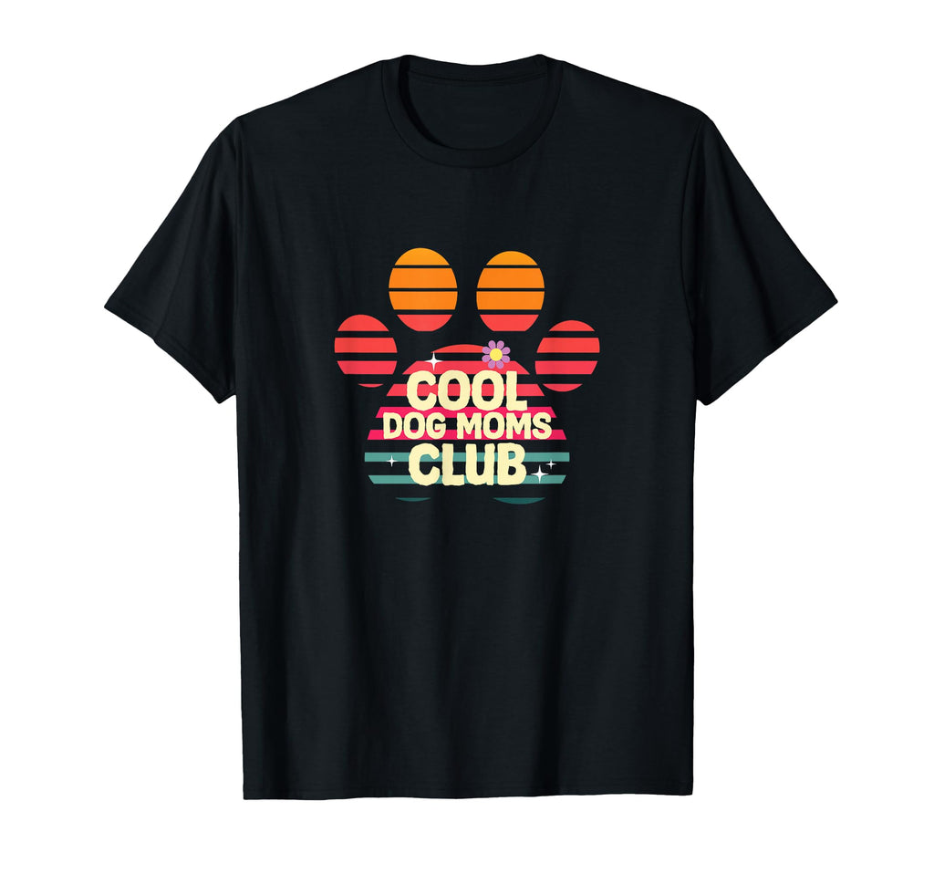 Dog Mom Club Mothers Day Sunset Paw T-Shirt - Graphic Print Men Women - T-Shirt, Sweatshirt, Hoodie