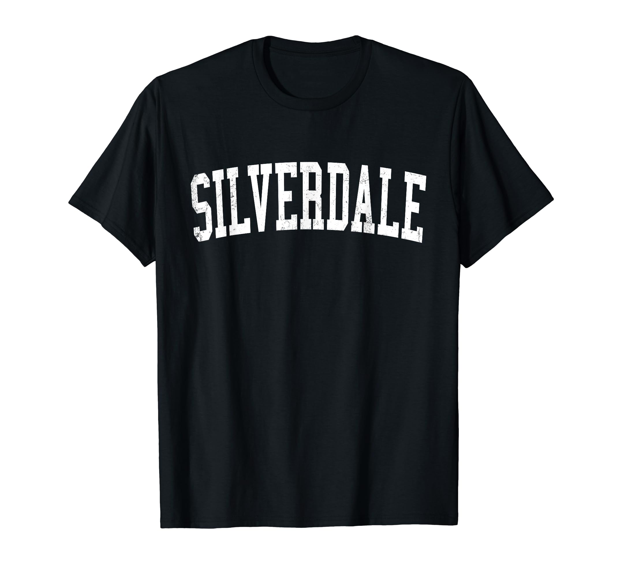 Silverdale Wa Distressed White Varsity T-Shirt - Minimalist Print Unisex - T-Shirt, Sweatshirt, Hoodie