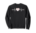Baseball Player Heart Heartbeat Sweatshirt - Custom Art Print for Adults - T-Shirt, Sweatshirt, Hoodie