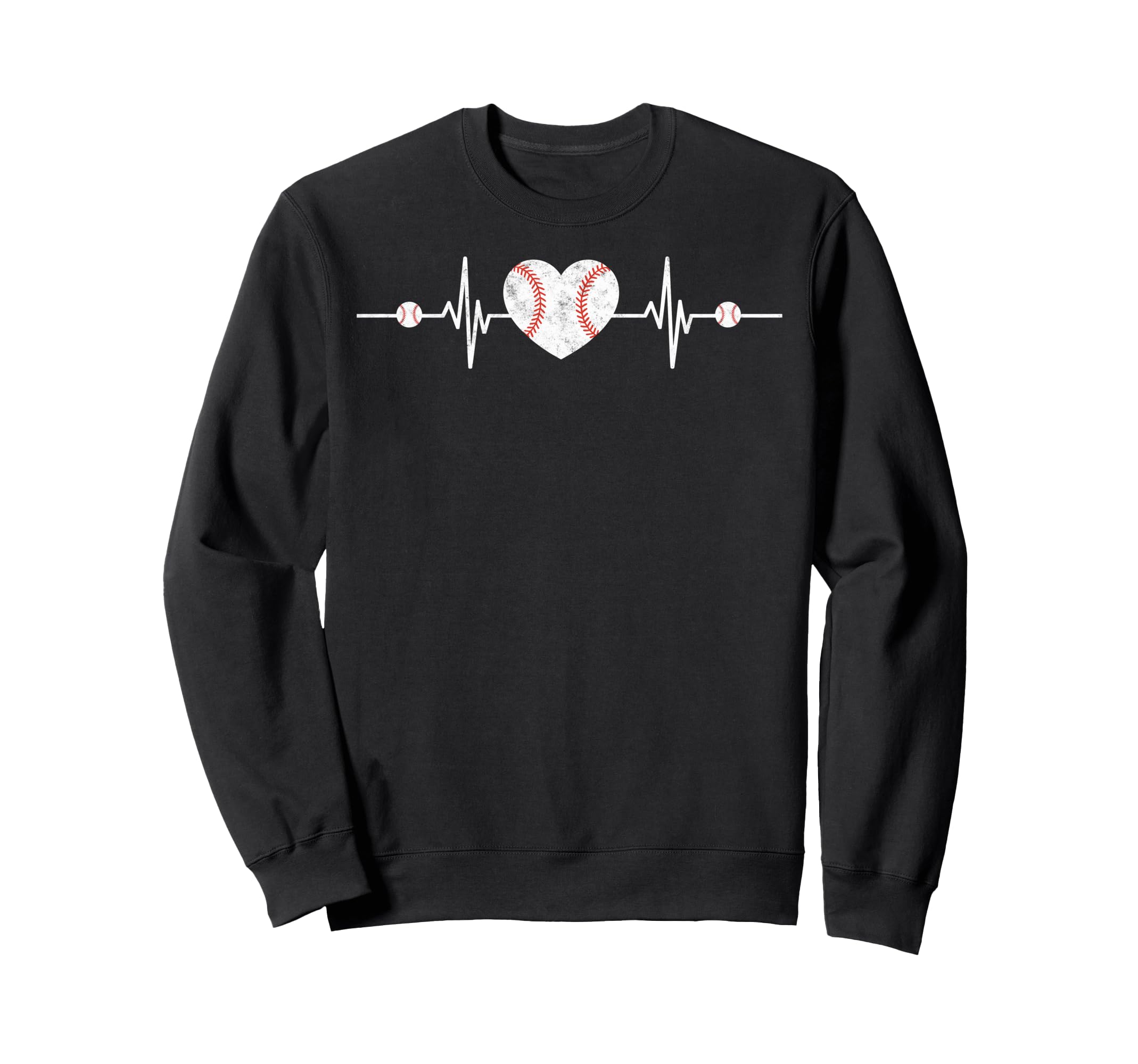 Baseball Player Heart Heartbeat Sweatshirt - Custom Art Print for Adults - T-Shirt, Sweatshirt, Hoodie