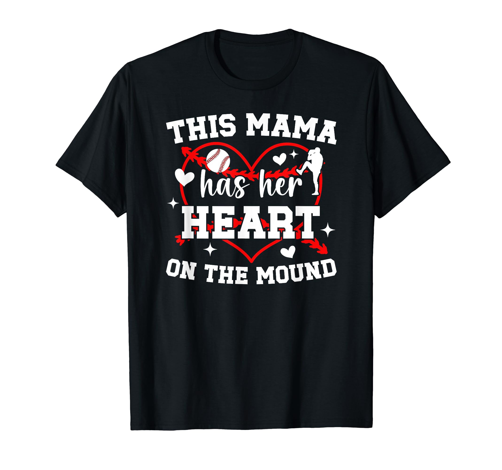 Proud Baseball Pitcher Mom Baseball T-Shirt - Trendy Graphic for Adults - T-Shirt, Sweatshirt, Hoodie