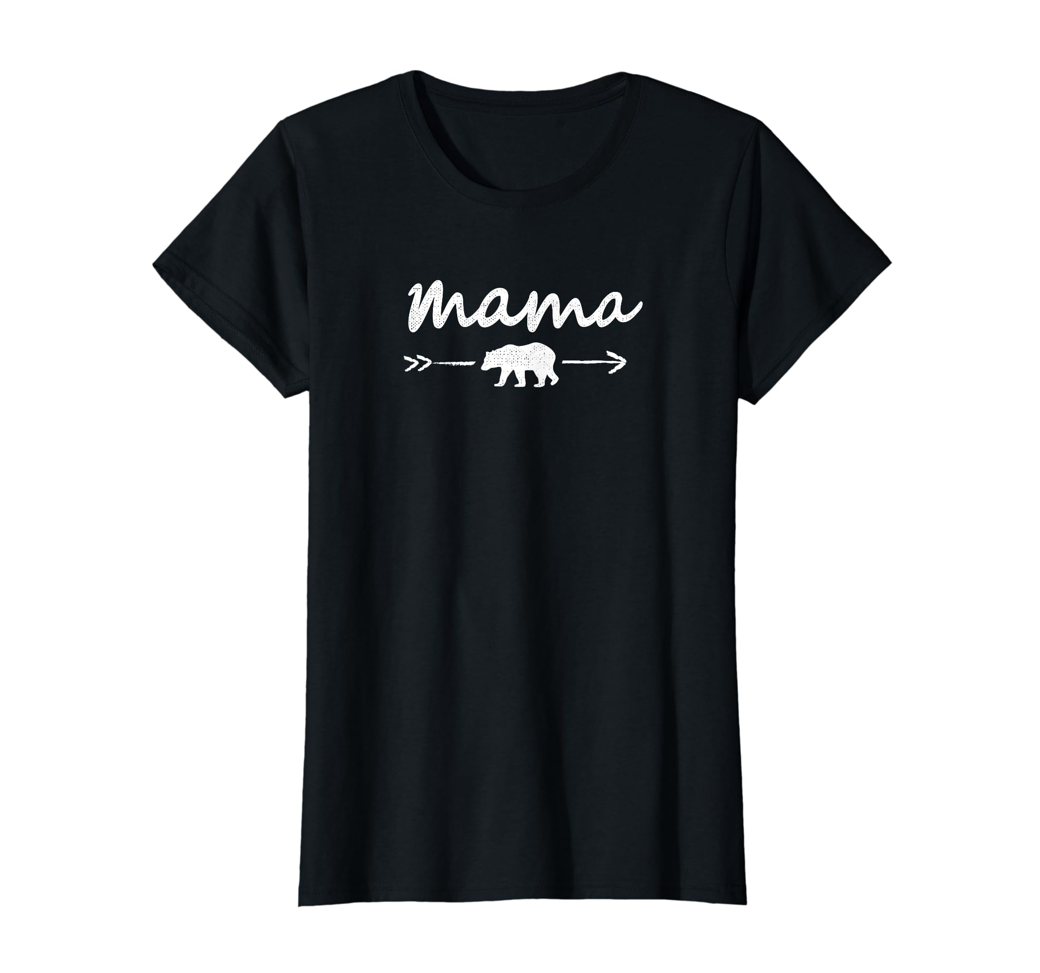 Womens Distressed Bear Mama Walking T-Shirt - Minimalist Print for Adults - T-Shirt, Sweatshirt, Hoodie
