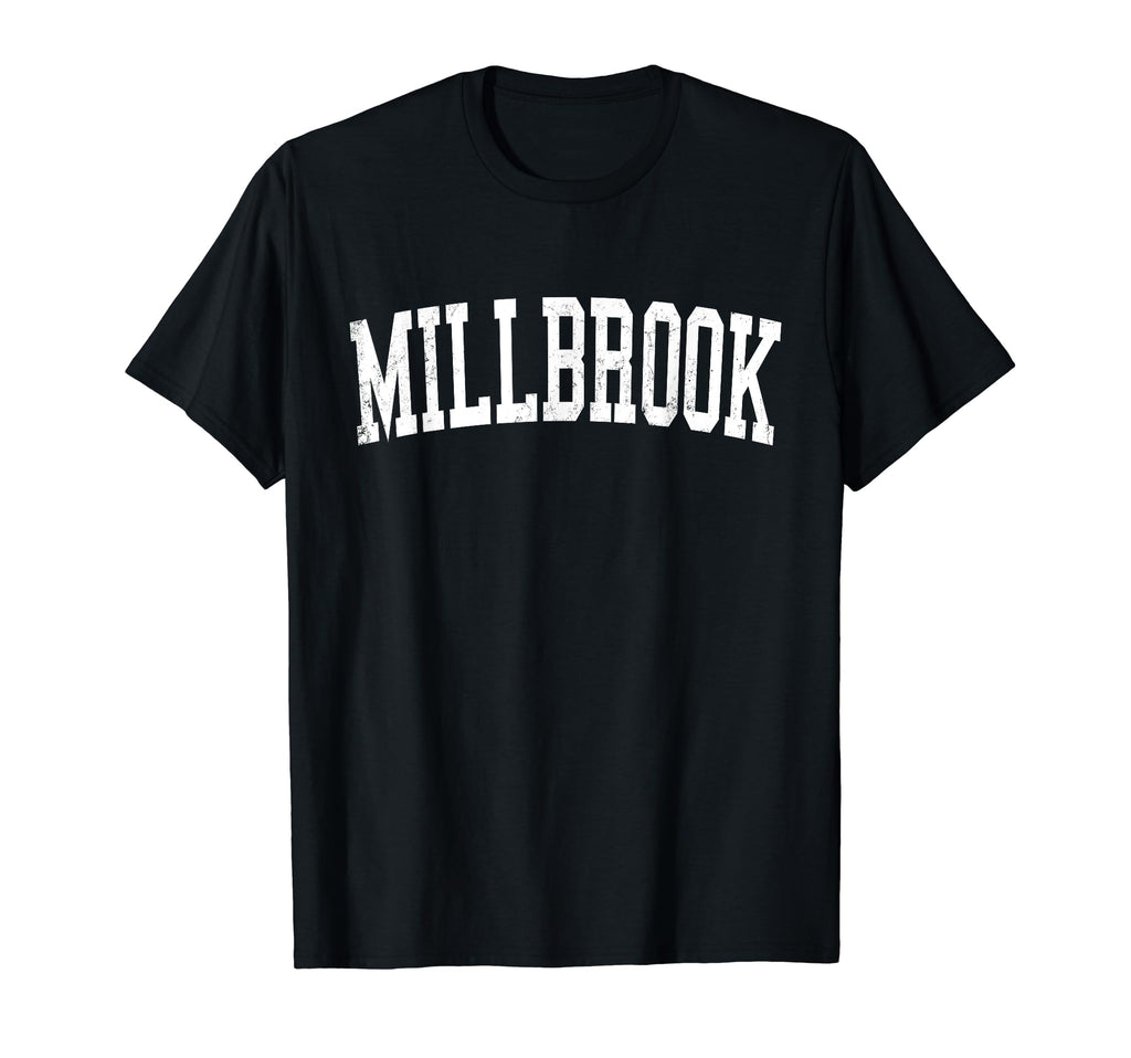Millbrook Al Distressed White Varsity T-Shirt - Custom Art Print Unisex - T-Shirt, Sweatshirt, Hoodie