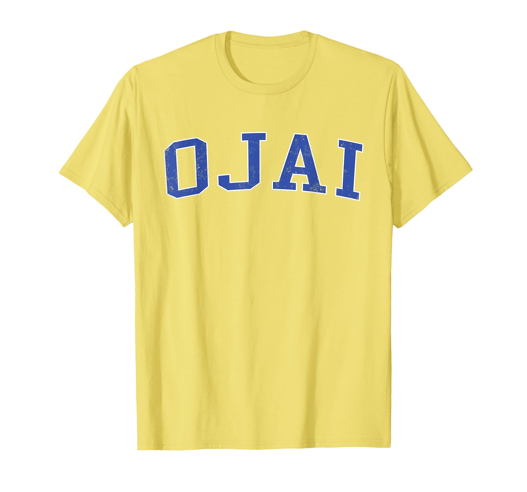 Ojai Ca Distressed Blue Varsity T-Shirt - Unique Graphic Men Women - T-Shirt, Sweatshirt, Hoodie