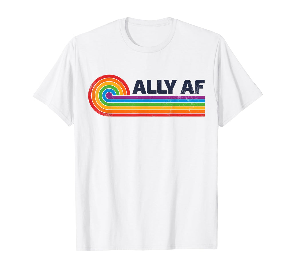 Lgbtq Ally Af Lesbian Gay Pride Lgbt T-Shirt - Aesthetic Graphic Men Women - T-Shirt, Sweatshirt, Hoodie