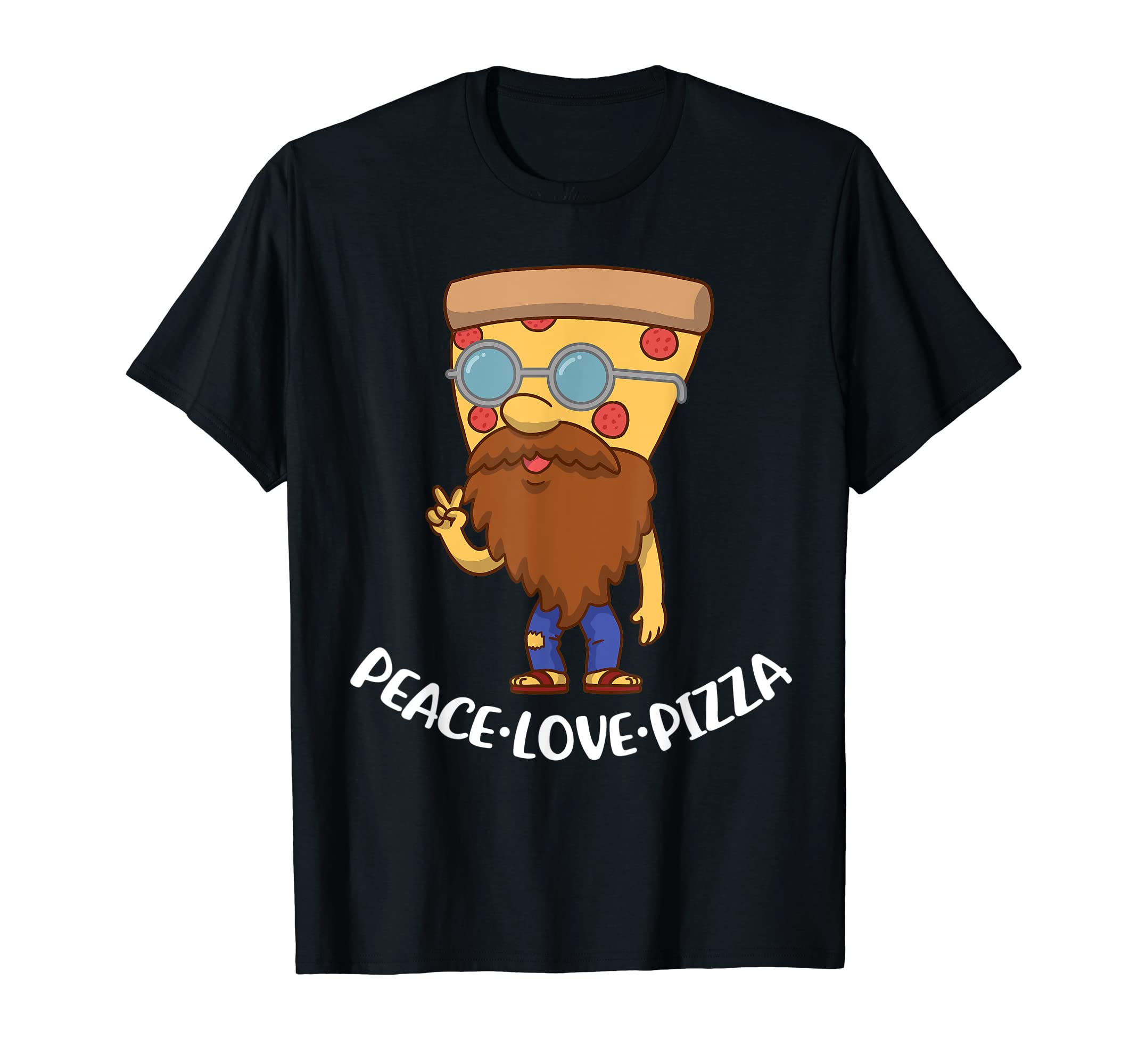 Peace Love Pizza T-Shirt - Novelty Apparel Unisex - T-Shirt, Sweatshirt, Hoodie