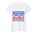 Womens Weekend Forecast Baseball T-Shirt - Trendy Graphic Unisex - T-Shirt, Sweatshirt, Hoodie
