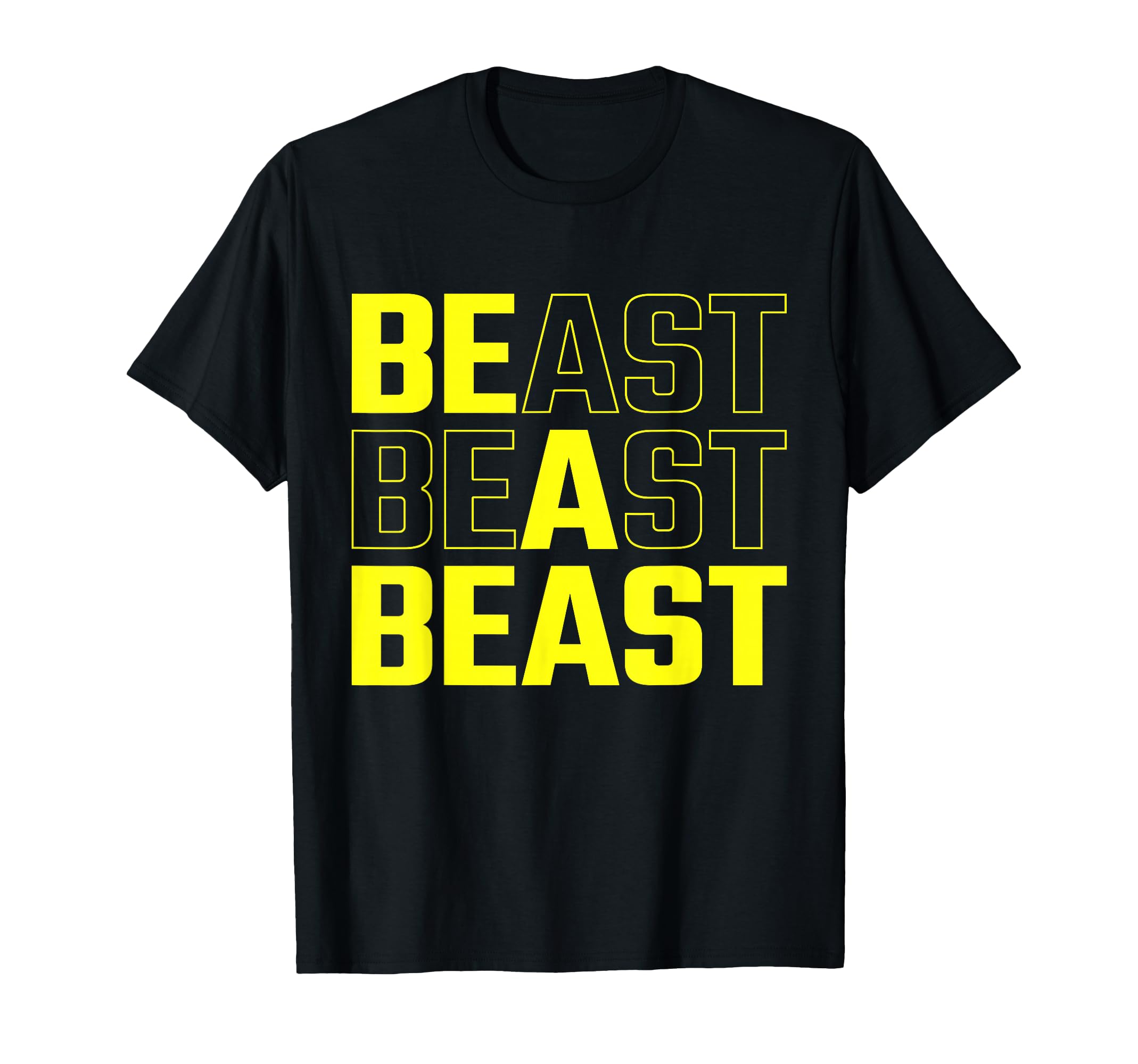 Be Beast Funny Gym Workout Small T-Shirt - Trendy Graphic Unisex - T-Shirt, Sweatshirt, Hoodie