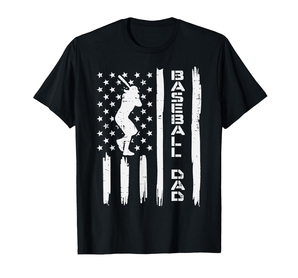 Us Flag Baseball Dad Patriotic Coach T-Shirt - Unique Graphic Unisex - T-Shirt, Sweatshirt, Hoodie