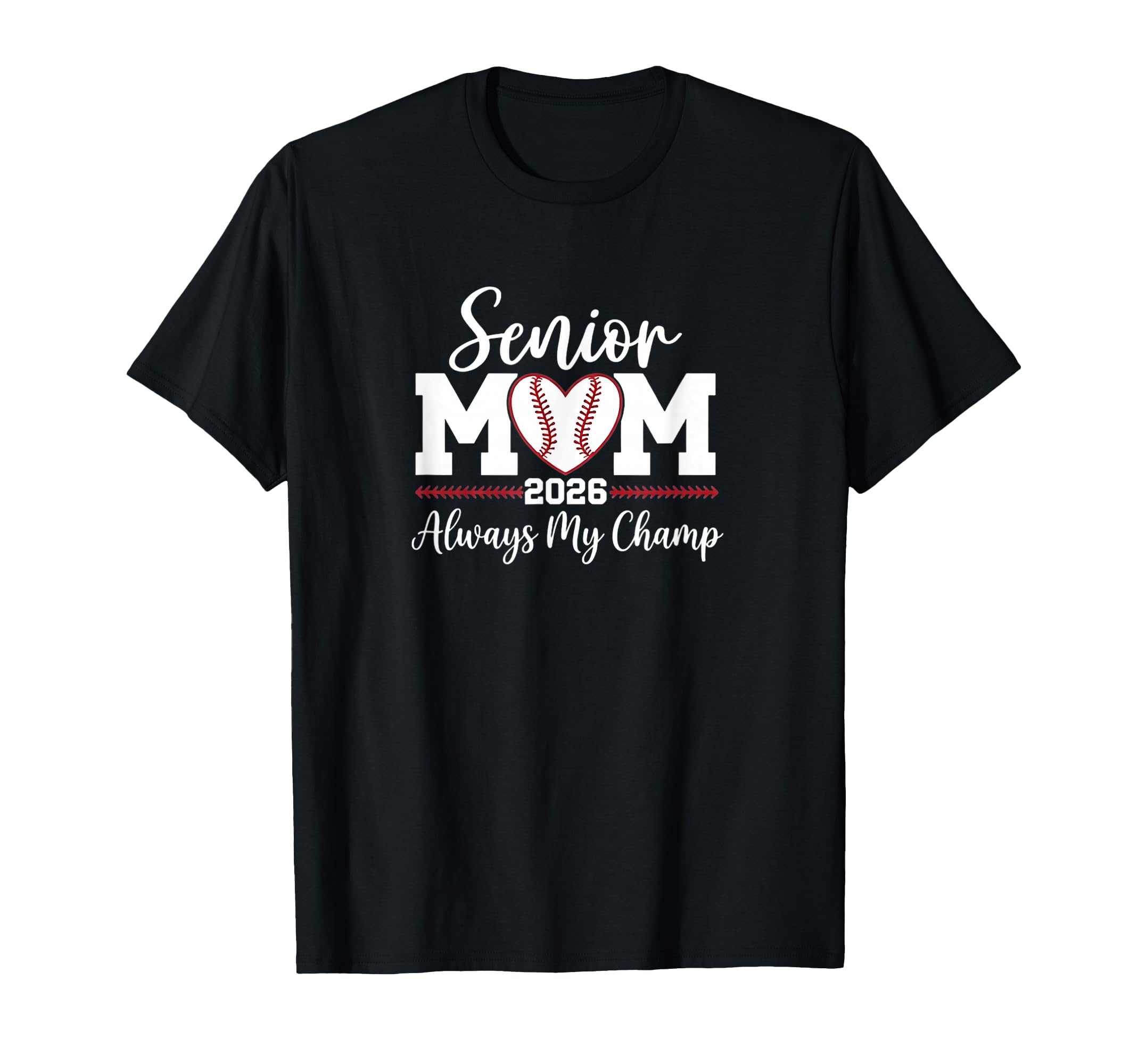 Senior Mom 2026 Baseball Softball T-Shirt - Minimalist Print for Adults - T-Shirt, Sweatshirt, Hoodie