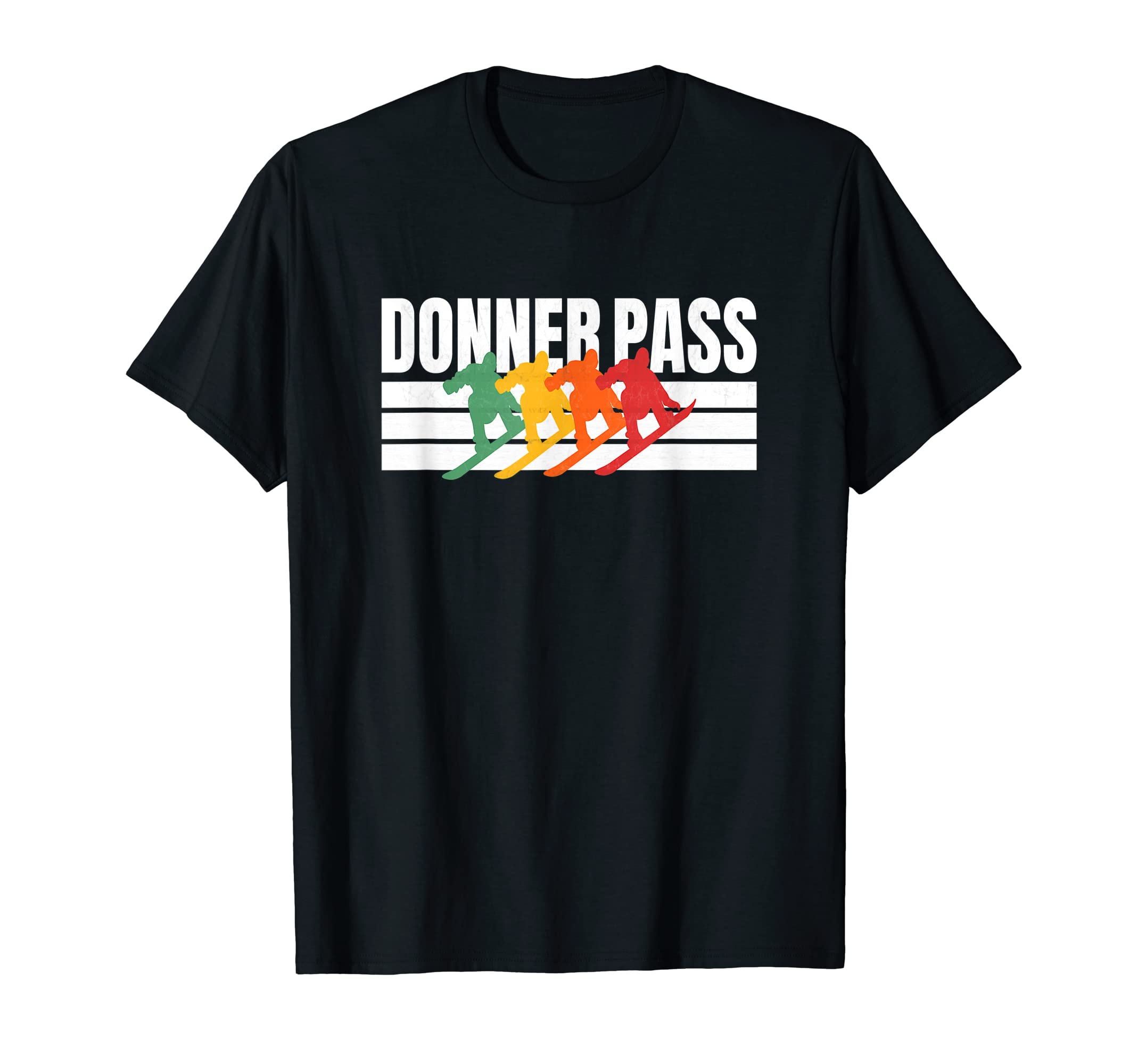 Snowboard Donner Pass Stripes Donner T-Shirt - Unique Graphic Men Women - T-Shirt, Sweatshirt, Hoodie