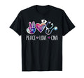 Peace Love Cna Certified Nurse T-Shirt - Casual Everyday Wear for Adults - T-Shirt, Sweatshirt, Hoodie