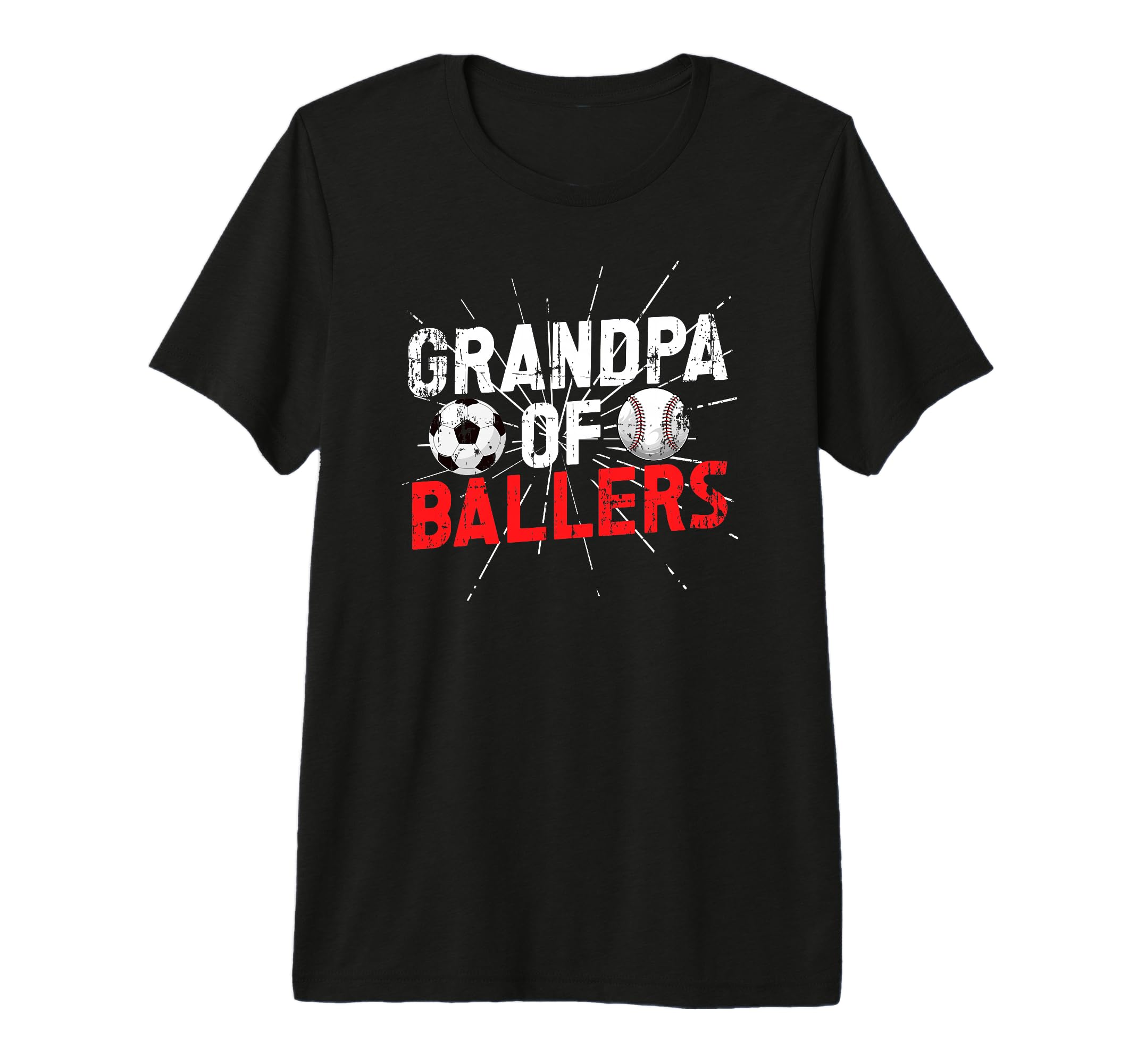 Mens Grandpa Ballers Proud Soccer T-Shirt - Custom Art Print for Adults - T-Shirt, Sweatshirt, Hoodie