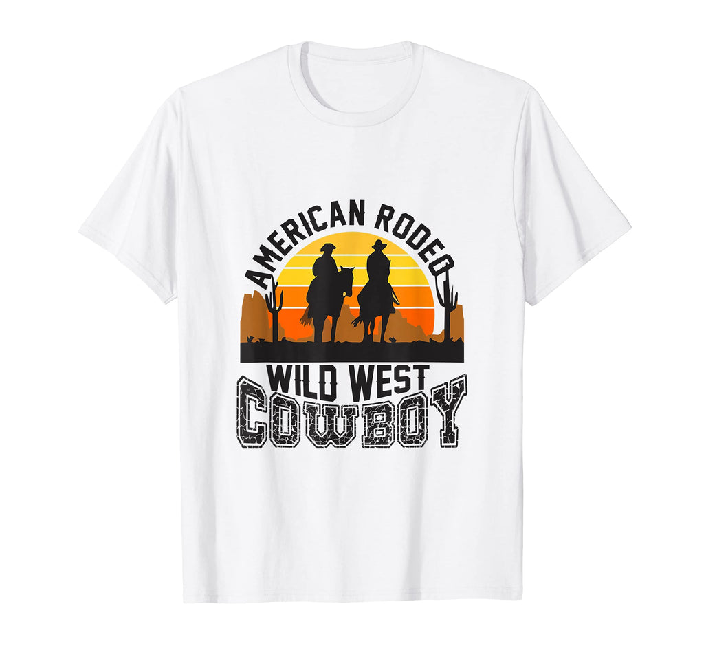 American Rodeo Wild West Cowboy T-Shirt - Custom Art Print for Adults - T-Shirt, Sweatshirt, Hoodie
