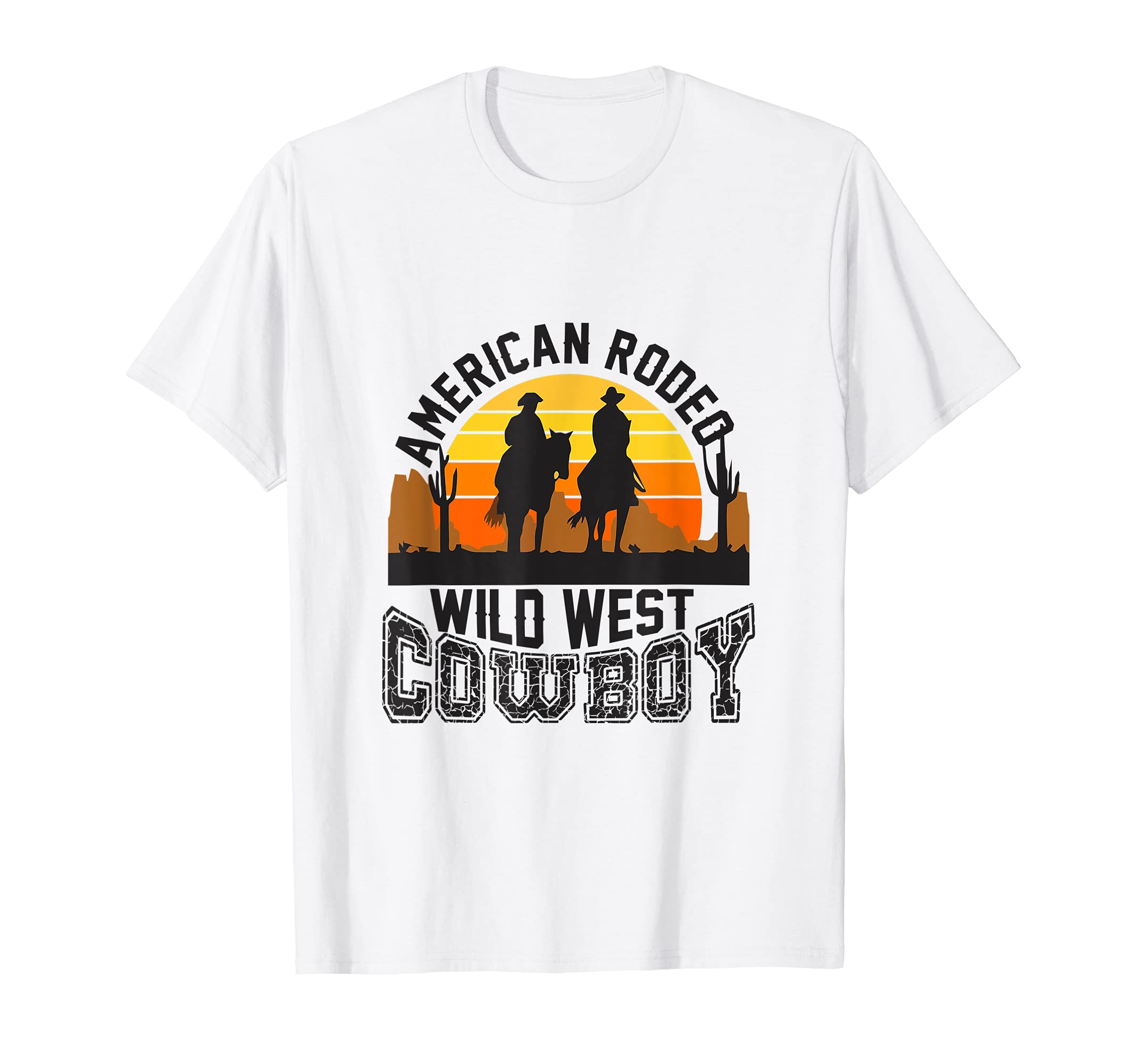 American Rodeo Wild West Cowboy T-Shirt - Custom Art Print for Adults - T-Shirt, Sweatshirt, Hoodie
