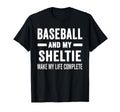 Baseball And My Sheltie Mama Dog Lover T-Shirt - Trendy Graphic Unisex - T-Shirt, Sweatshirt, Hoodie