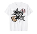 Checkered Baseball Game Day Baseball Mom T-Shirt - Minimalist Print Unisex - T-Shirt, Sweatshirt, Hoodie