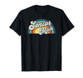 Senior Mom No Year Distressed Rainbow T-Shirt - Novelty Apparel Unisex - T-Shirt, Sweatshirt, Hoodie