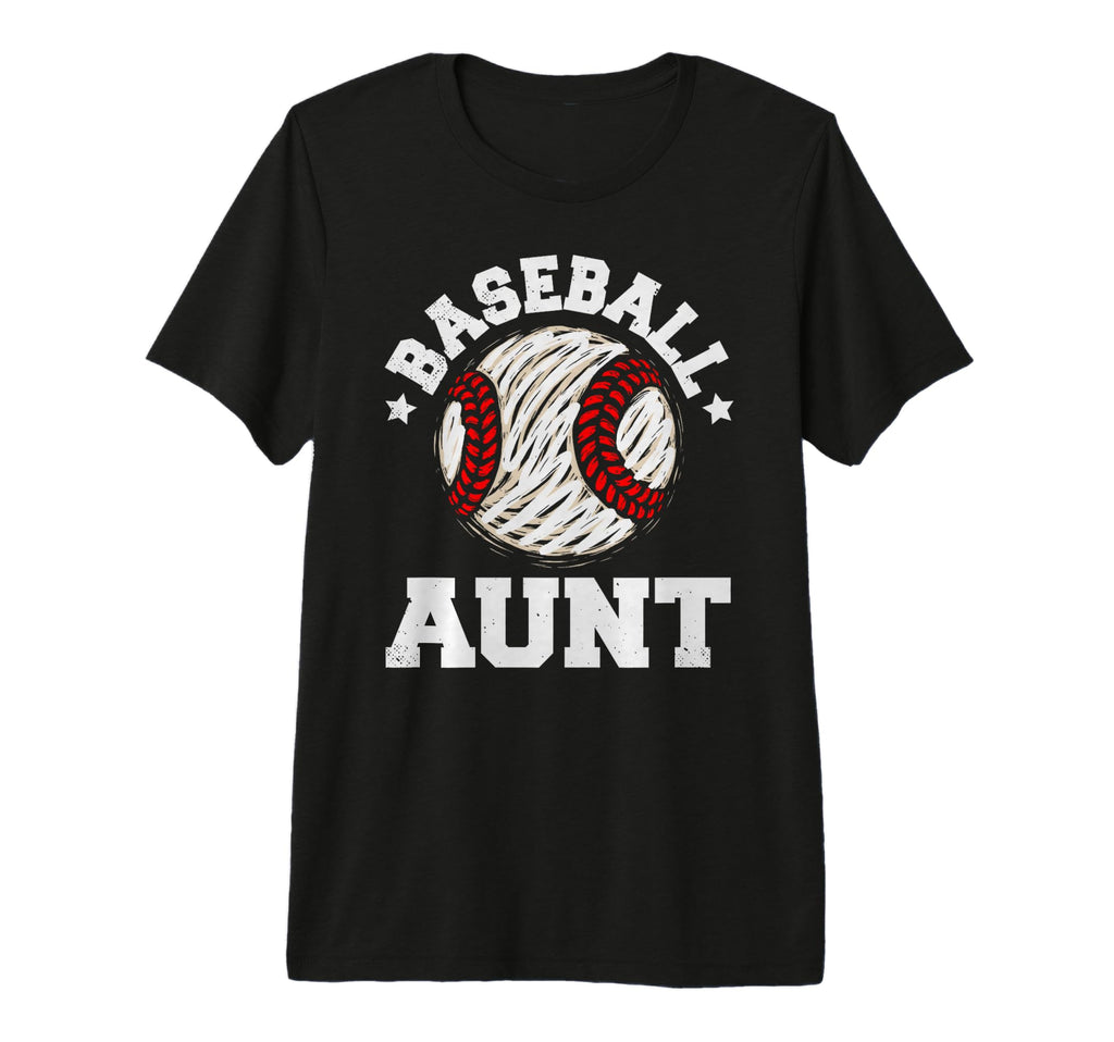 Baseball Aunt Distressed Funny T-Shirt - Minimalist Print Men Women - T-Shirt, Sweatshirt, Hoodie