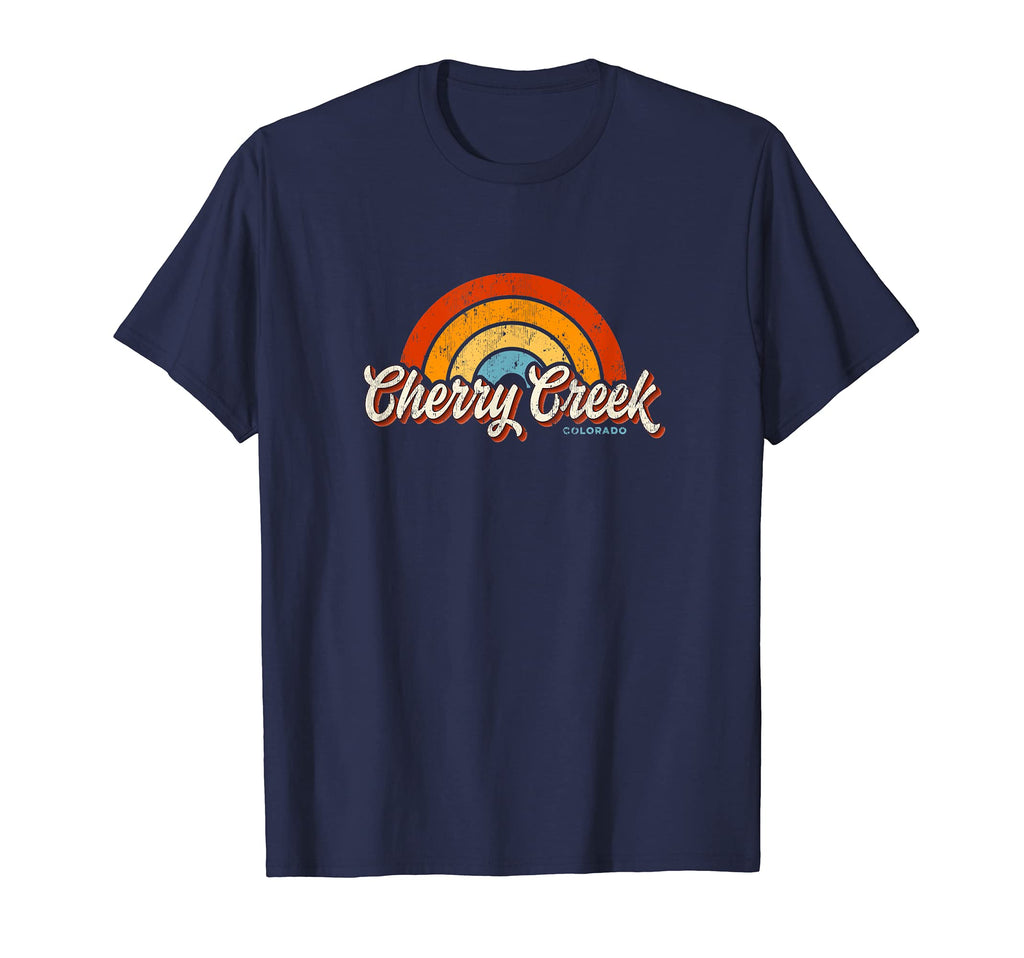 Cherry Creek Colorado Co Rainbow 70S T-Shirt - Aesthetic Graphic for Adults - T-Shirt, Sweatshirt, Hoodie