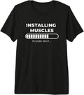 Fitness Humor Installing Muscles Gym Workout Funny - Adult & Kids T-Shirts, Sweatshirts & Hoodies apparel design preview 1