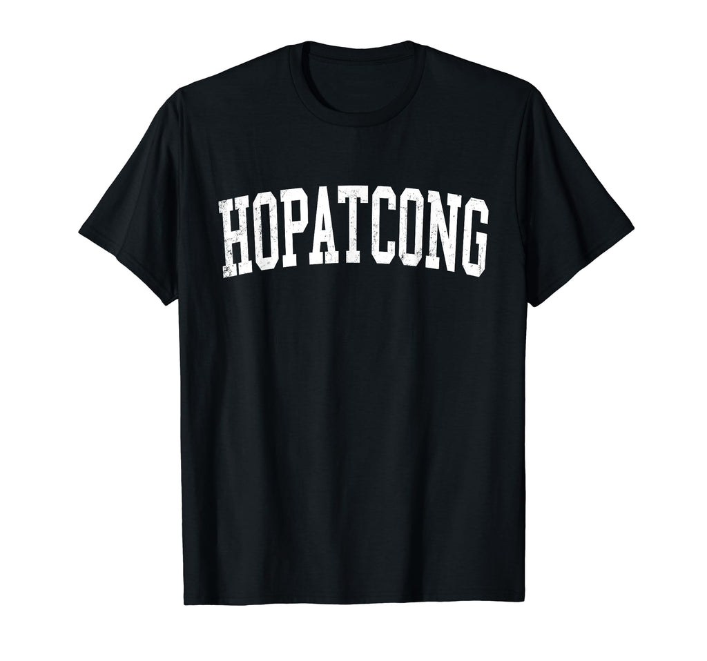 Hopatcong Nj Distressed White Varsity T-Shirt - Graphic Print for Adults - T-Shirt, Sweatshirt, Hoodie